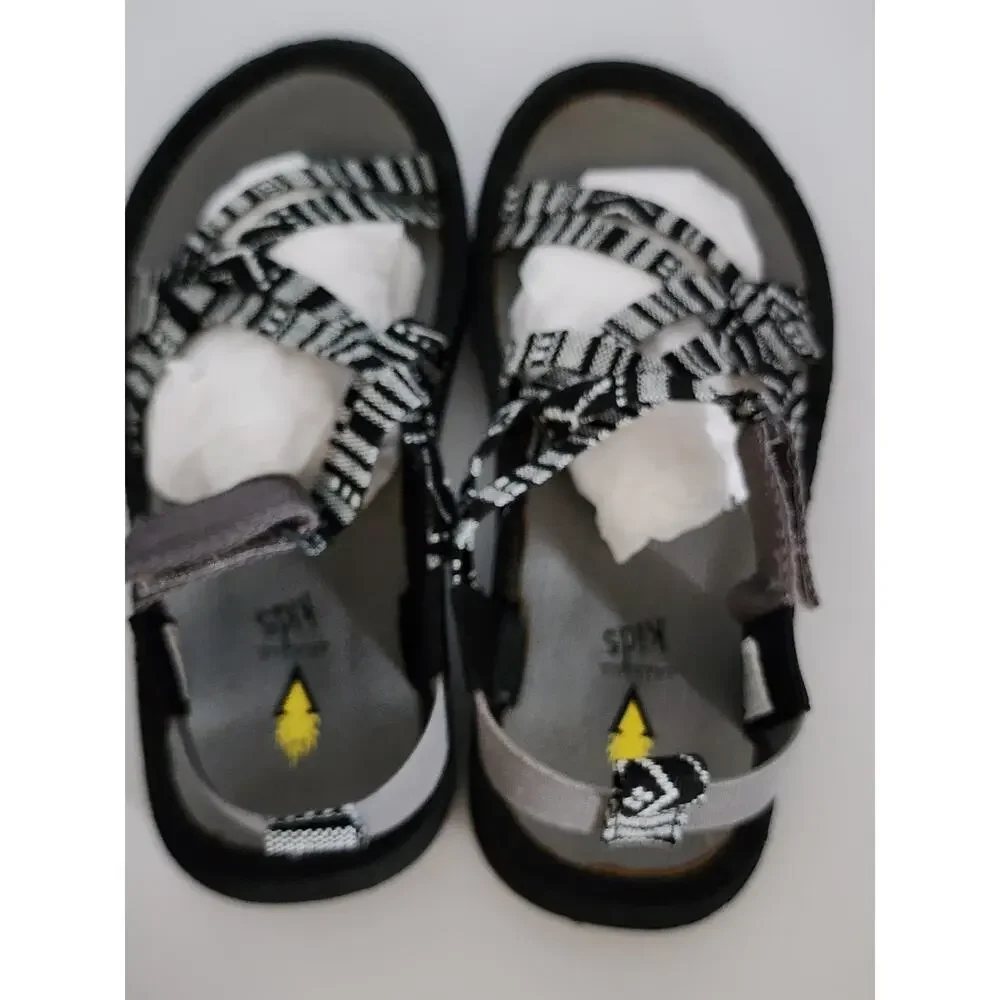 Volatile Kids Size 12 Black Kiwis Strappy Adjustable Sandals Outdoor